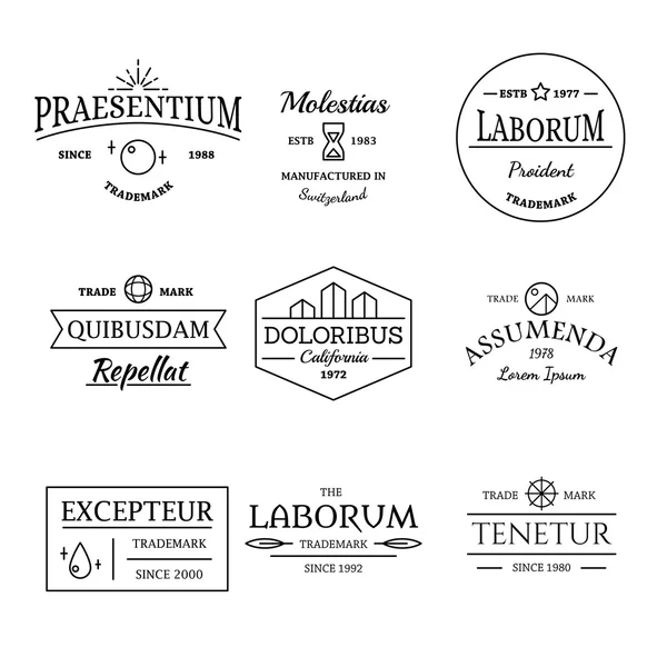 Vintage and retro style logos and labels set — Stock Vector