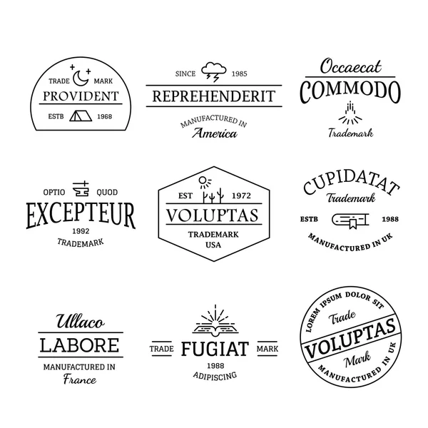 Vintage and retro style logos and labels set — Stock Vector