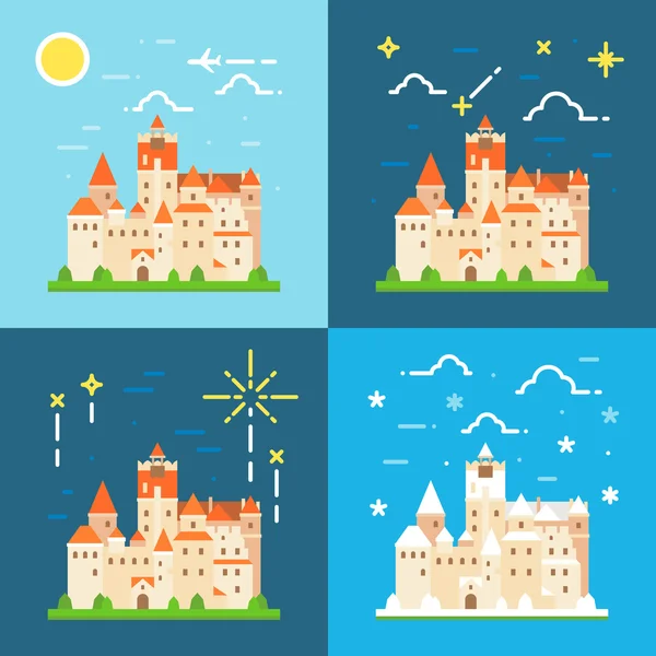 Германский замок Бран — стоковый вектор
