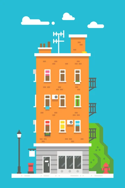 Piso de diseño europeo colorido apartamento — Vector de stock