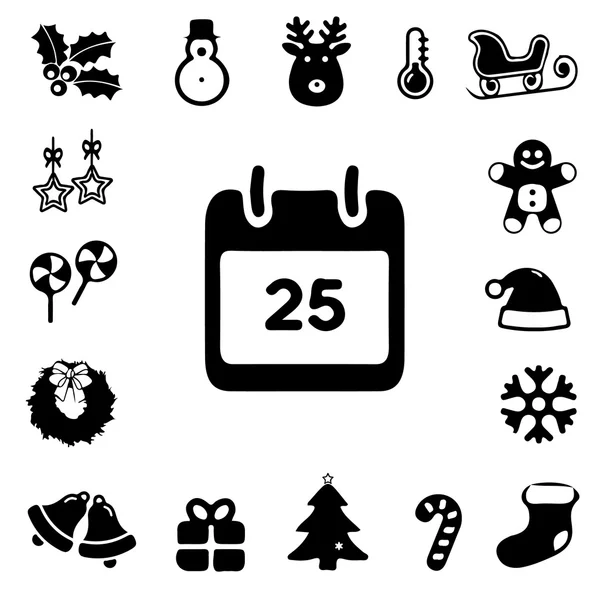 Icônes de Noël 1 — Image vectorielle