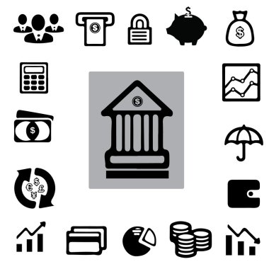 Business Finance Icon Set clipart