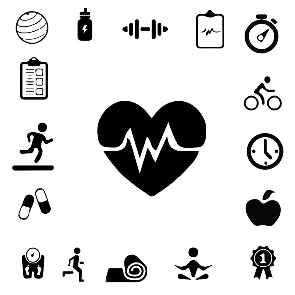 Zdraví a fitness ikony — Stockový vektor