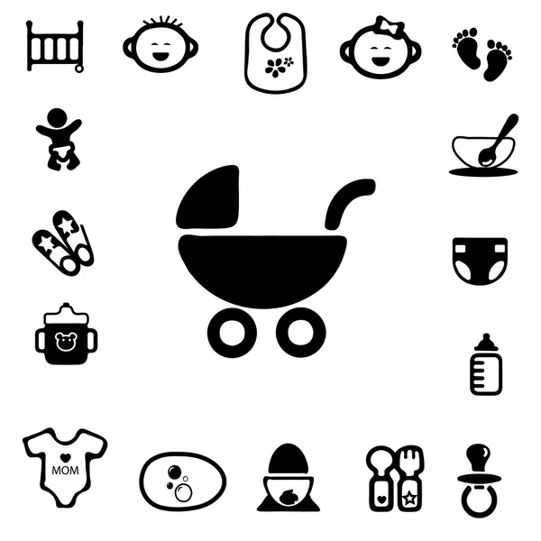 Baby Silhouette Icons — Stock Vector