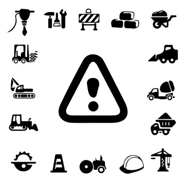 Construction Silhouette Icons clipart