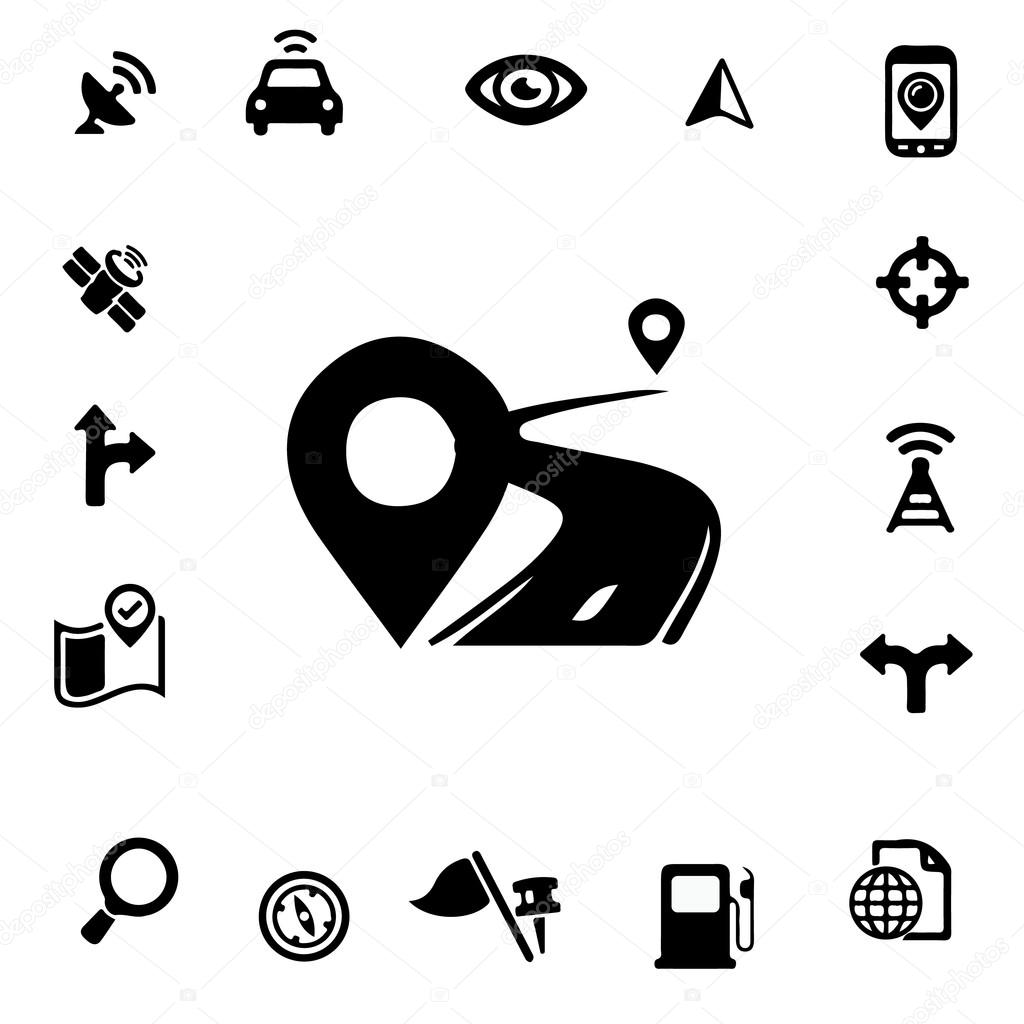 GPS Silhouette Icons