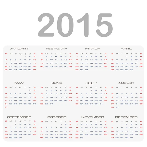 Kalendář do roku 2015 — Stockový vektor