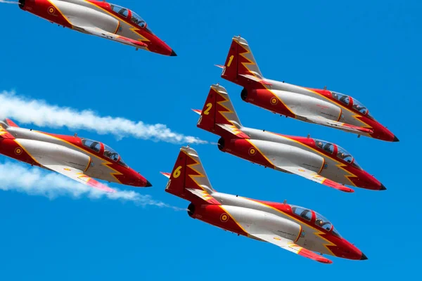 Luqa Мальта Вересня 2014 Spanish Air Force Team Patrulla Aguila — стокове фото