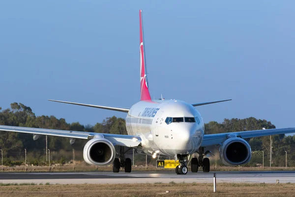 Luqa Malta July 2016 Turkish Airlines Boeing 737 8F2 Reg — Stock Photo, Image