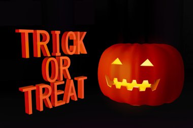 Cadılar Bayramı korkutucu kabak Trick or Treat