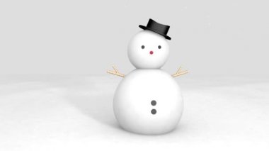 Kardan adam 3d hareketli arka plan