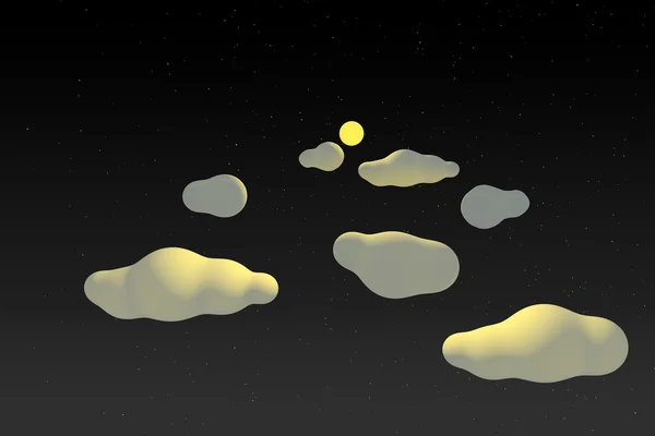 Cloud Night and Moon light — Stock Photo, Image