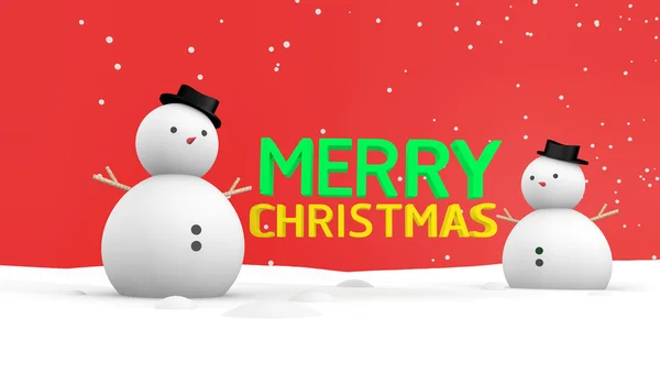 SnowMan Merry X'mas — Stock Photo, Image