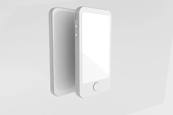 Beyaz telefon ön ve arka