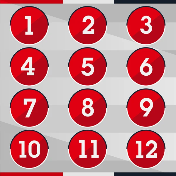 Red circle Number — Stock Photo, Image