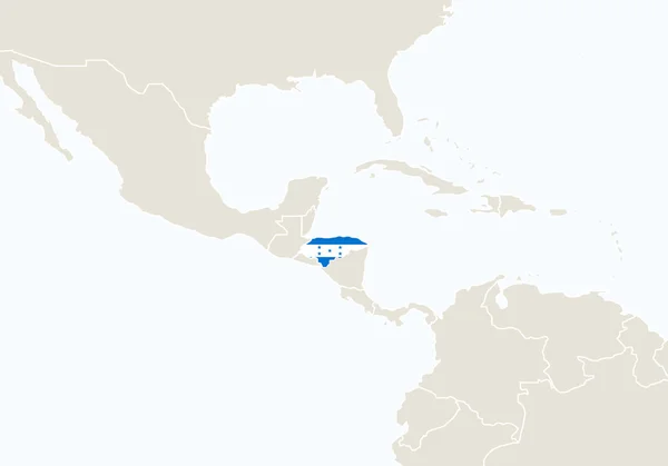 Sudamérica con Honduras resaltado mapa . — Archivo Imágenes Vectoriales