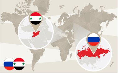 Dünya harita zoom Suriye, Rusya Federasyonu