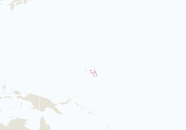 Oceania z podświetloną mapę Wyspy Marshalla. — Wektor stockowy