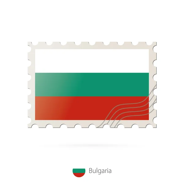 Timbre-poste avec l'image du drapeau de Bulgarie . — Image vectorielle