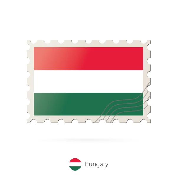 Sello postal con la imagen de la bandera de Hungría . — Vector de stock