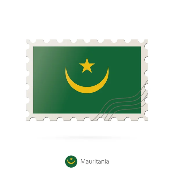 Razítko s obrázkem Mauritánské vlajky. — Stockový vektor
