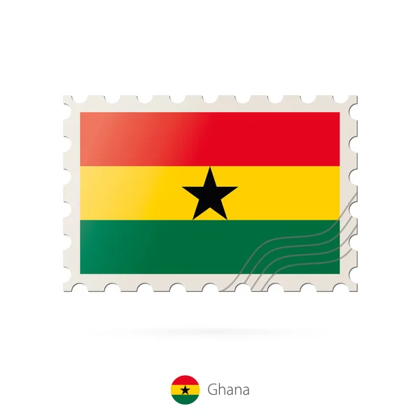 Postage stamp with the image of Ghana flag. — Stock Vector