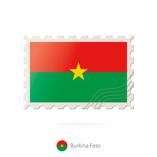 Poštovní známka s obrazem vlajky Burkina Faso. — Stockový vektor