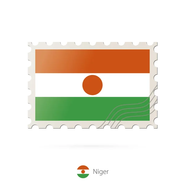 Poštovní známka s obrazem vlajky Niger. — Stockový vektor
