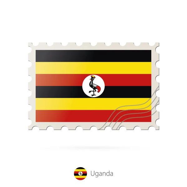 Postage stamp with the image of Uganda flag. — Stock Vector