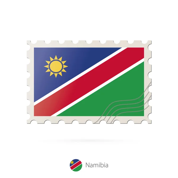 Поштова марка із зображенням прапор Намібії. — стоковий вектор