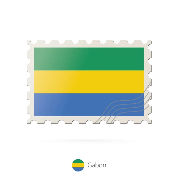 Γραμματόσημο με την εικόνα της σημαία της Γκαμπόν. — Διανυσματικό Αρχείο