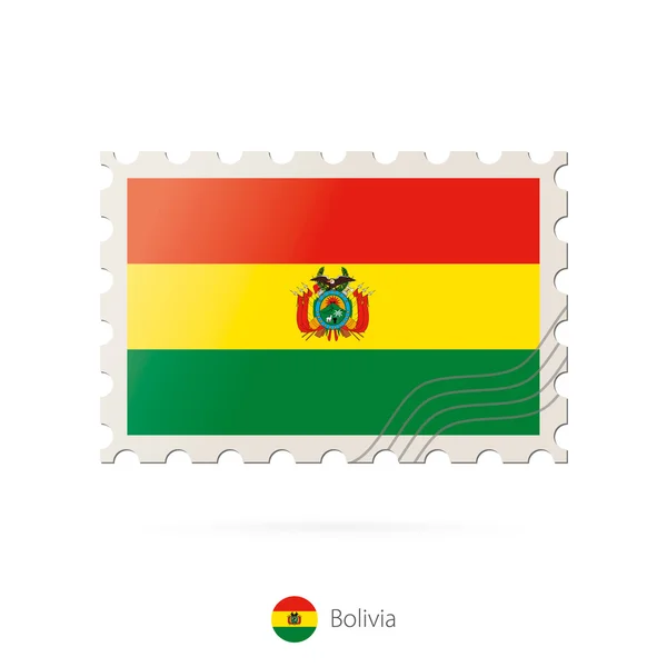 Timbre-poste avec l'image du drapeau bolivien . — Image vectorielle