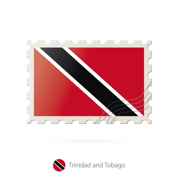 Postzegel met de afbeelding van de vlag van Trinidad en Tobago. — Stockvector