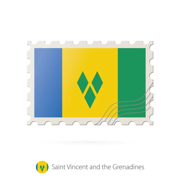 Sello postal con la imagen de San Vicente y las Granadinas — Archivo Imágenes Vectoriales