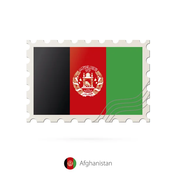 Postage stamp with the image of Afghanistan flag. — Stock Vector