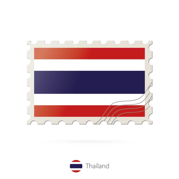 Briefmarke mit dem Bild der thailändischen Flagge. — Stockvektor