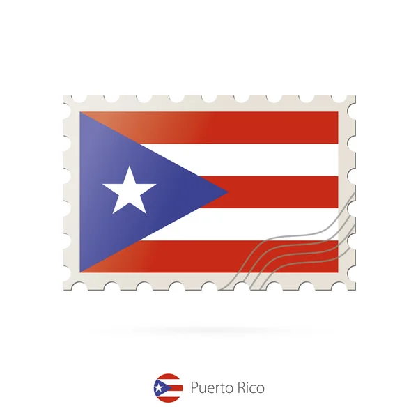 Γραμματόσημο με την εικόνα της σημαίας του Πουέρτο Ρίκο. — Διανυσματικό Αρχείο