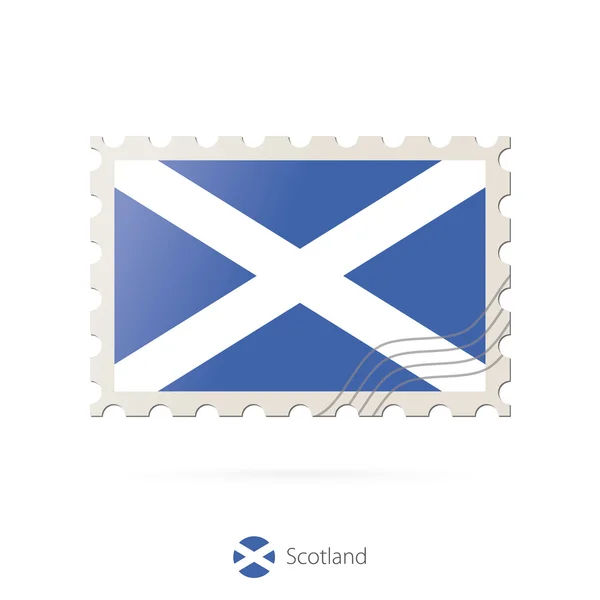Carimbo postal com a imagem da bandeira da Escócia . —  Vetores de Stock