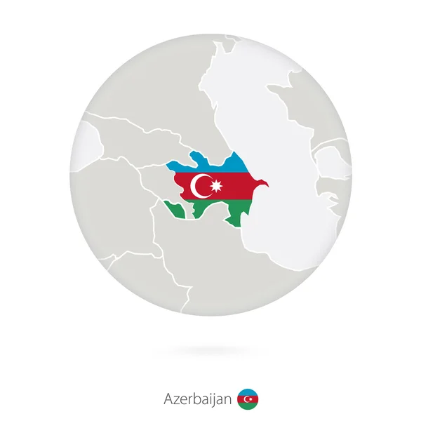 Azerbajdzsán és nemzeti lobogó szerinti kör megjelenítése. — Stock Vector