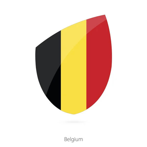 Belgiens flagga. Belgien Rugby flagga. — Stock vektor