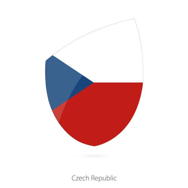Flag of Czech Republic. Czech Republic Rugby flag. — Stock Vector
