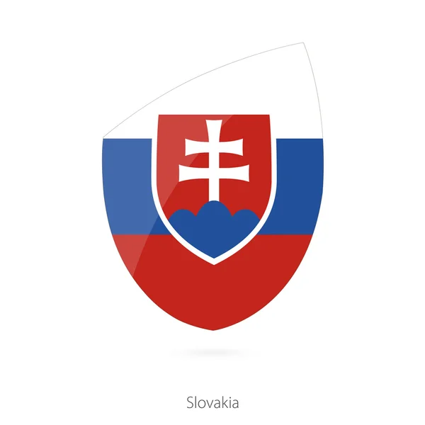 Vlajka Slovenska. Rugby slovenská vlajka. — Stockový vektor