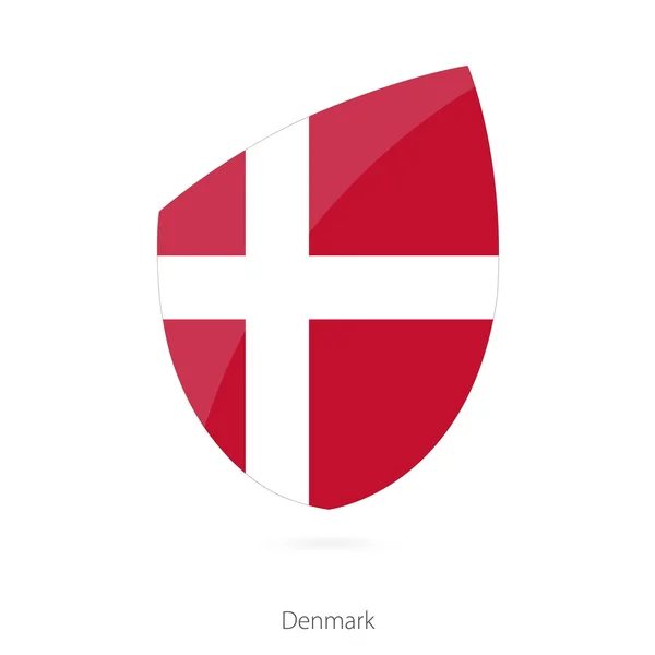 Bandiera della Danimarca. Danimarca Bandiera del rugby . — Vettoriale Stock