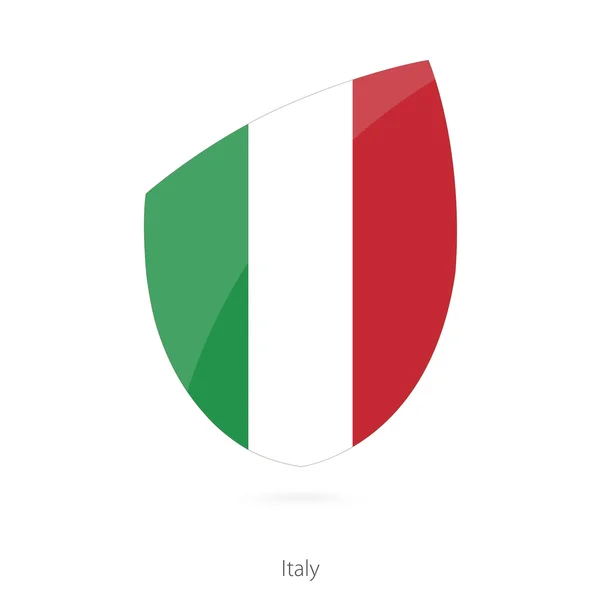 İtalya bayrağı. İtalyan Rugby bayrak. — Stok Vektör