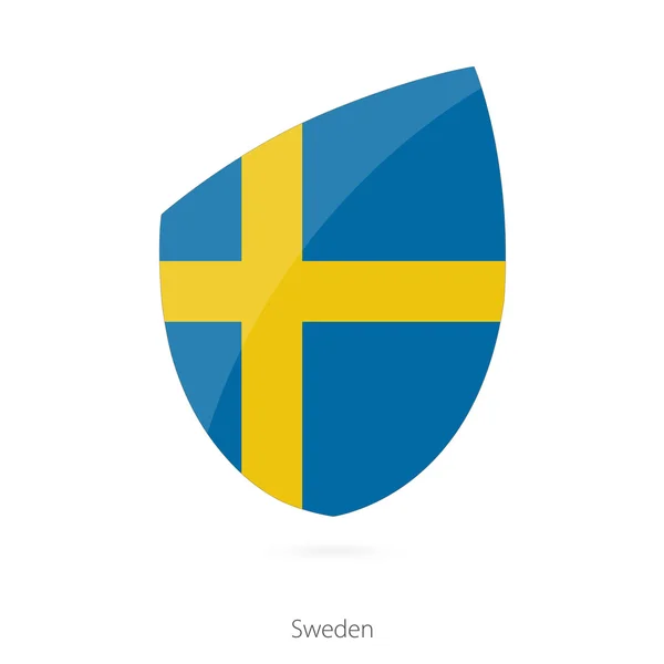 Sveriges flagga. Sverige Rugby flagga. — Stock vektor