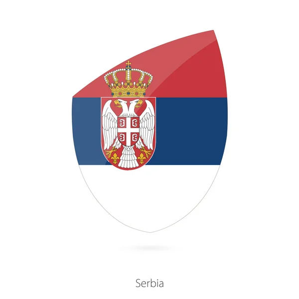Flagga av Serbien. Serbiska Rugby flagga. — Stock vektor