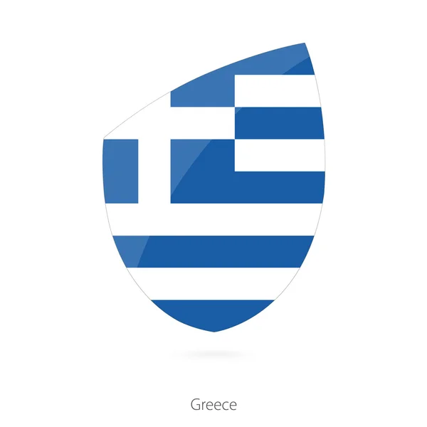 Bandera de Grecia al estilo de Rugby icon . — Vector de stock