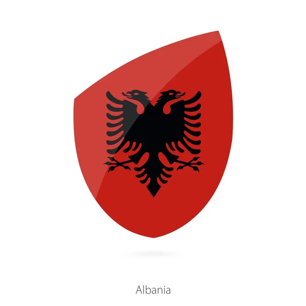 Flagga av Albanien. Albanska Rugby flagga. — Stock vektor