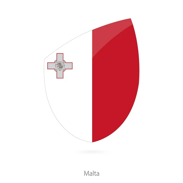 Bandera de Malta al estilo de Rugby icon . — Archivo Imágenes Vectoriales