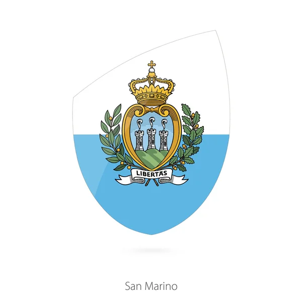 Bandiera di San Marino in stile Rugby . — Vettoriale Stock